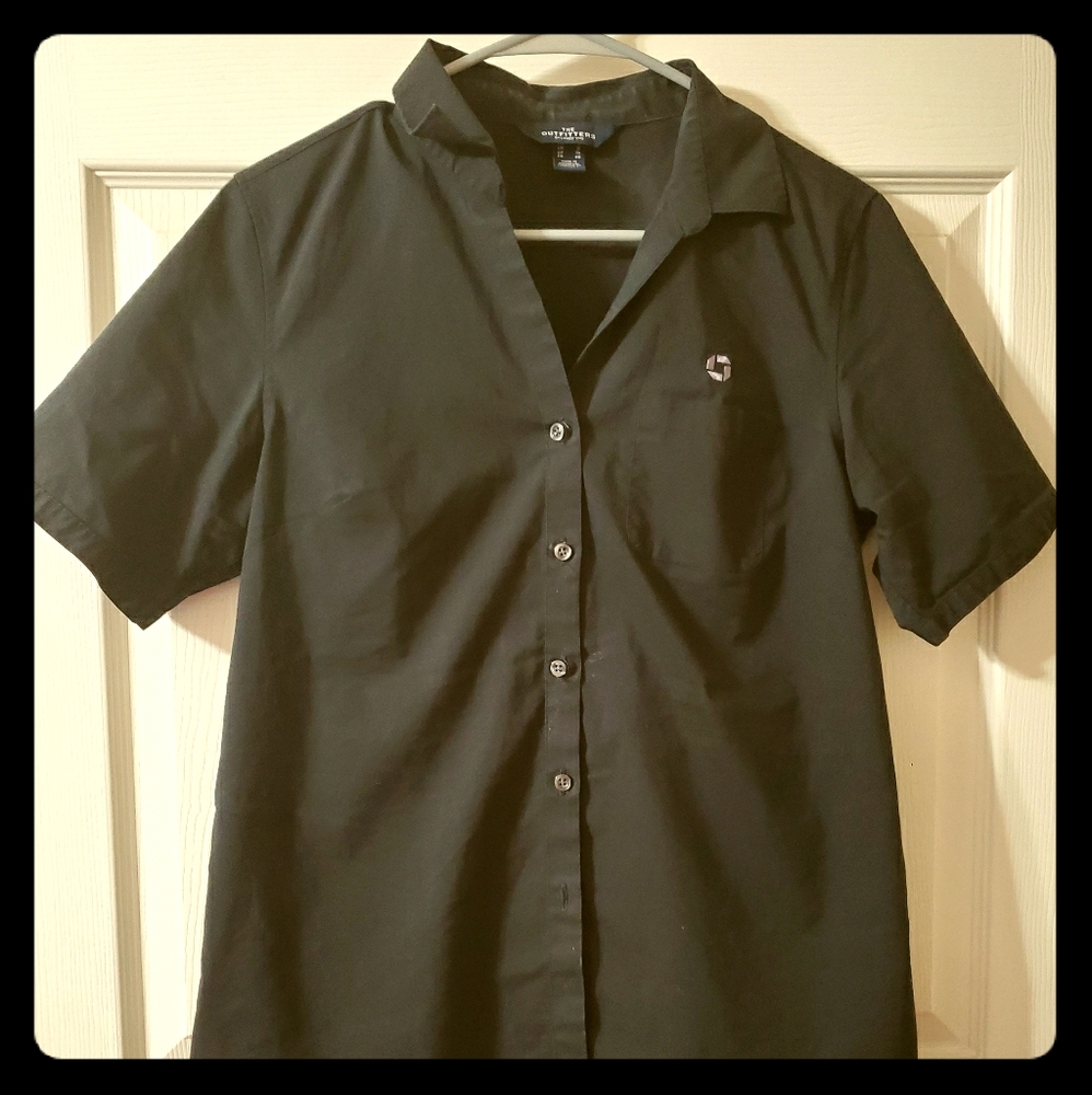 Black lands end chase uniform top.